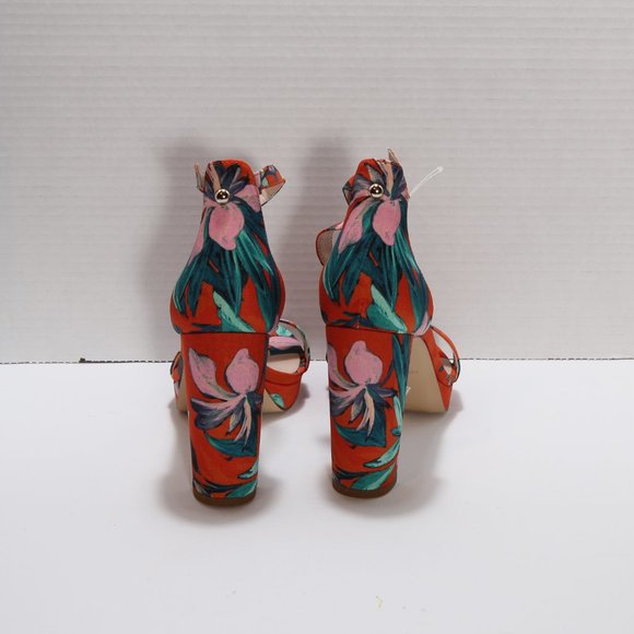 Nine West Coral & Turquoise Dempsey Ankle-Strap Sandal Size 6.5 NWT - Picture 4 of 8